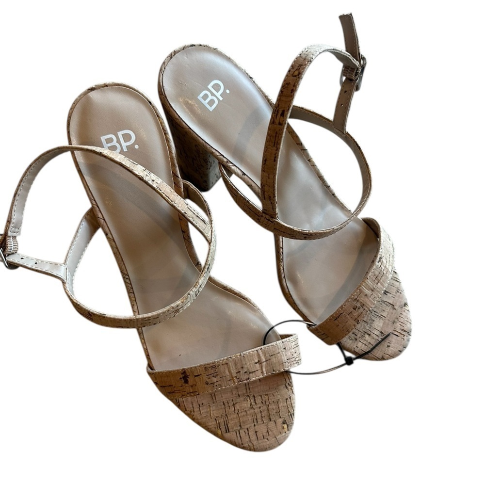 NEW BP Lula Cork Slingback Sandals | Block Heel Comfort Size 10M | Casual - Picture 5 of 10